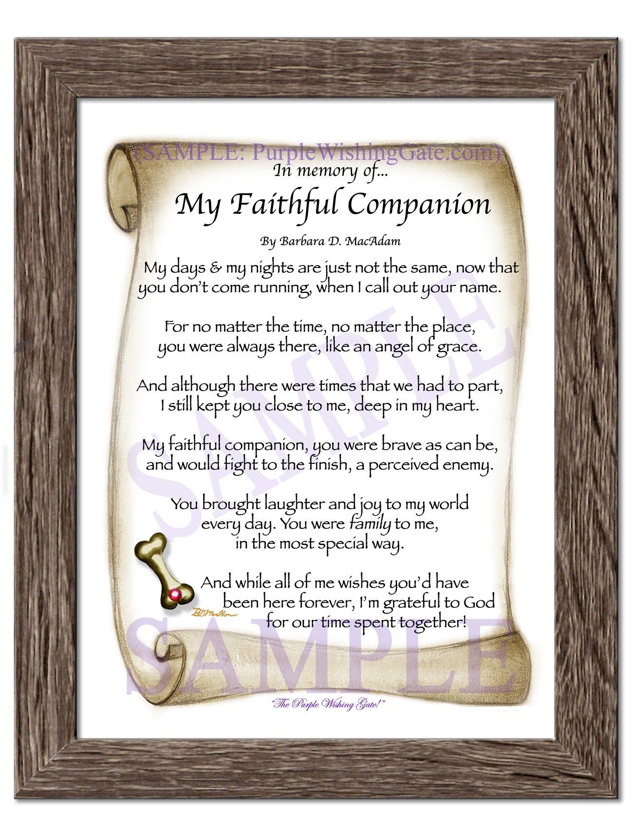 In memory of... My Faithful Companion - Pet Blessing - PurpleWishingGate.com