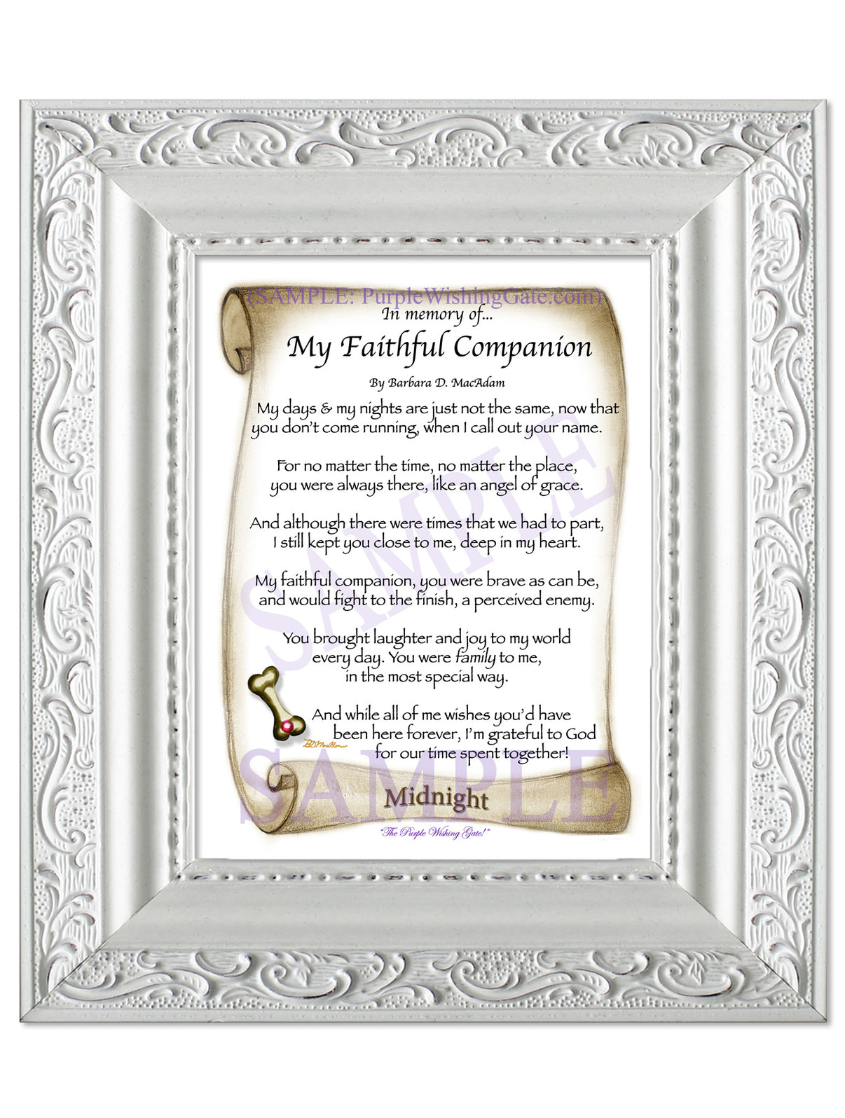 In memory of... My Faithful Companion - Pet Blessing - PurpleWishingGate.com