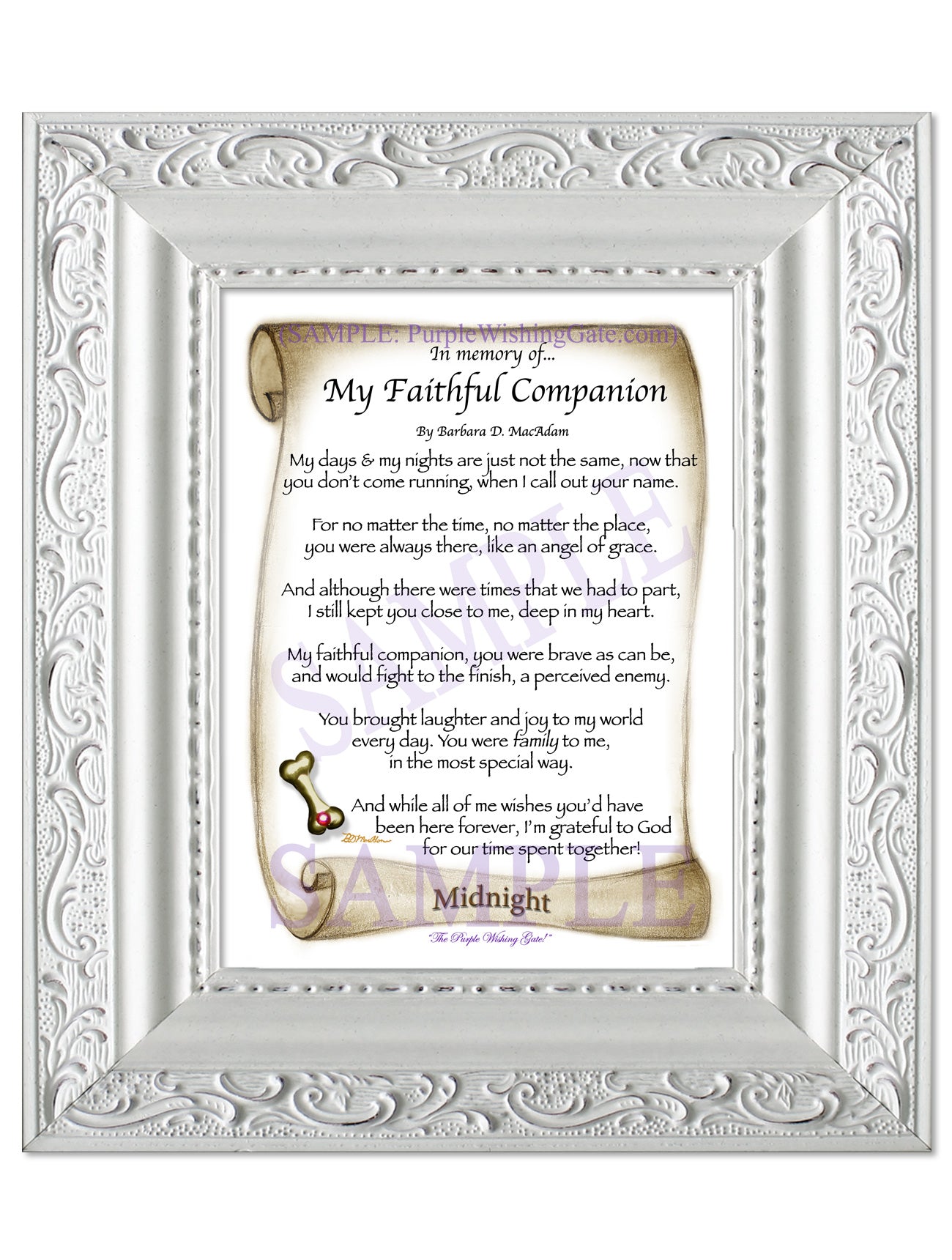 In memory of... My Faithful Companion - Pet Blessing - PurpleWishingGate.com