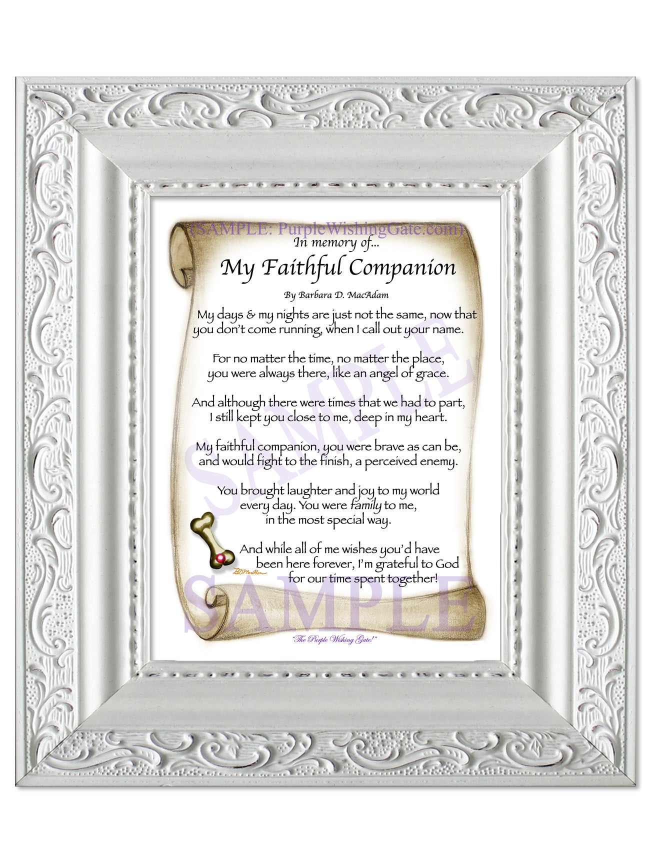 In memory of... My Faithful Companion - Pet Blessing - PurpleWishingGate.com