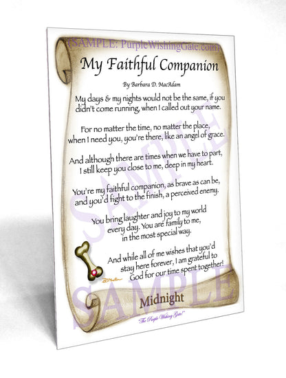 My Faithful Companion - Pet Blessing - PurpleWishingGate.com
