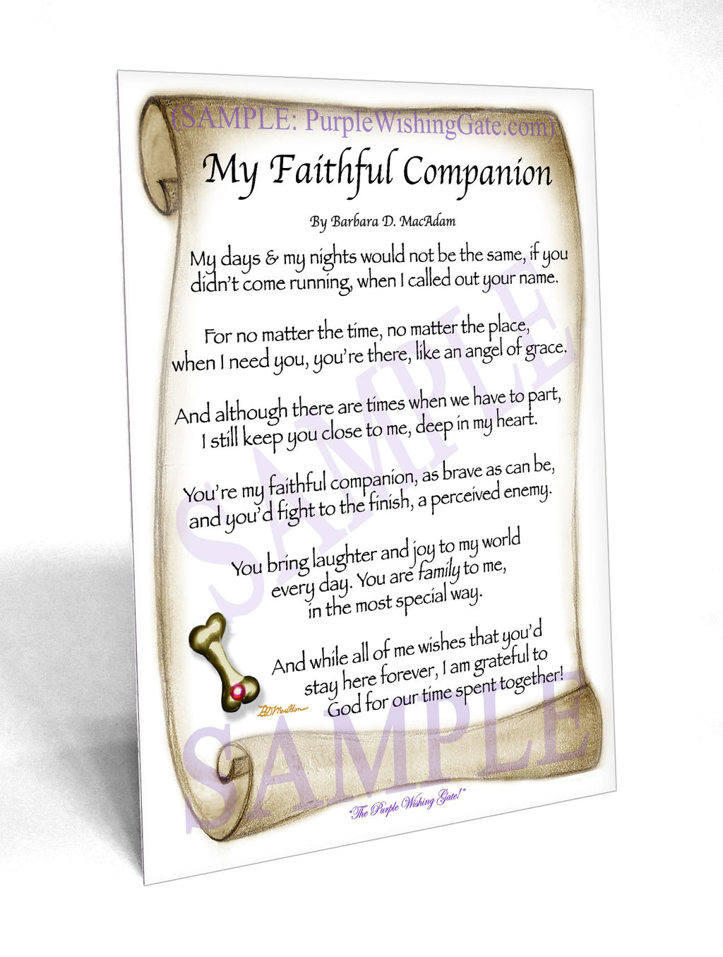 My Faithful Companion - Pet Blessing - PurpleWishingGate.com