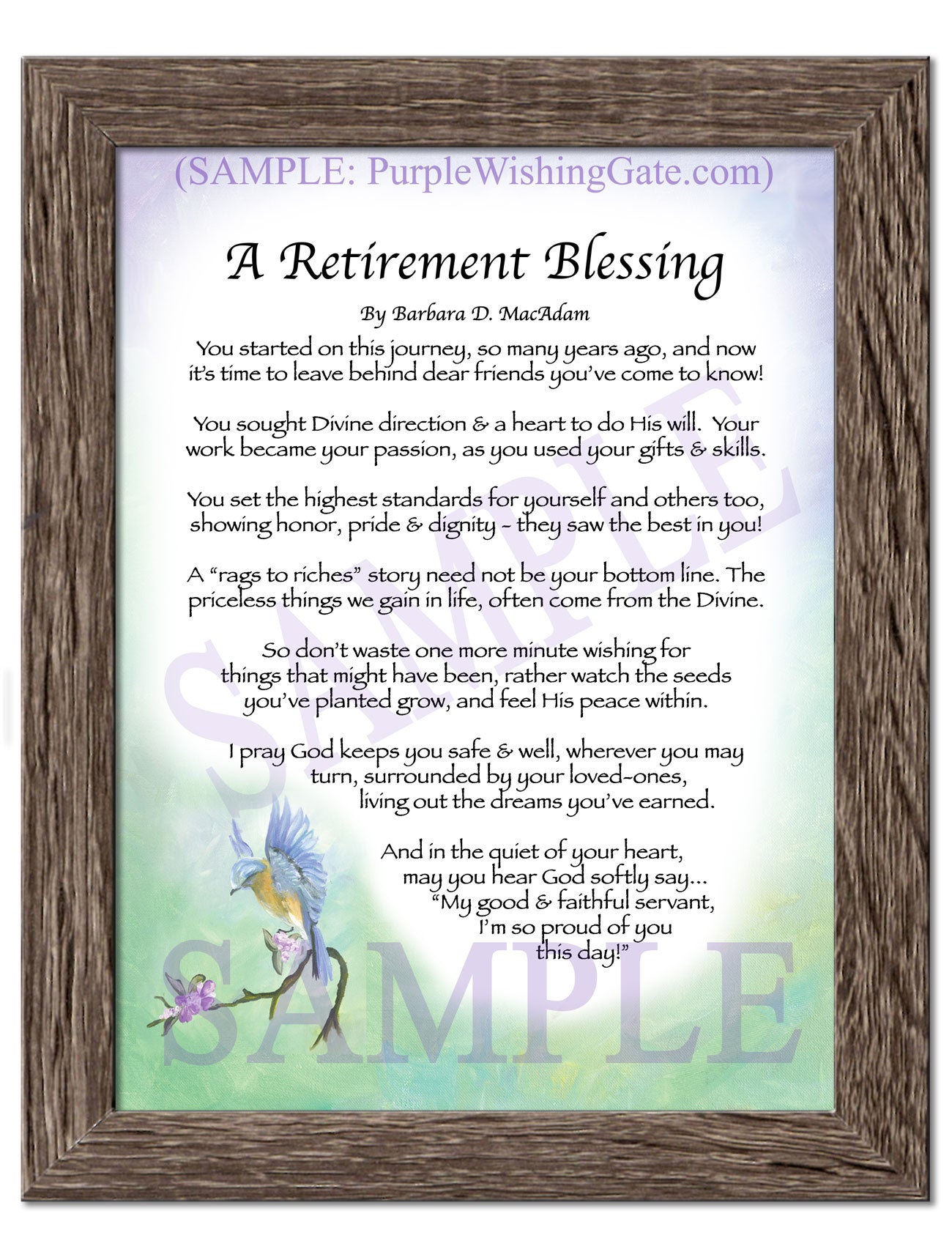 A Retirement Blessing - Retirement Gift - PurpleWishingGate.com