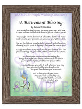A Retirement Blessing - Retirement Gift - PurpleWishingGate.com
