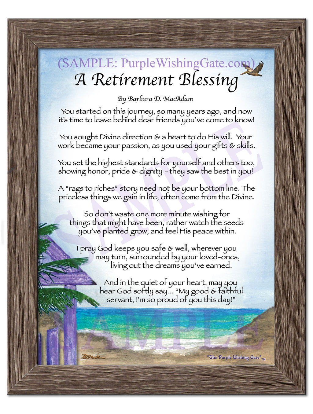 A Retirement Blessing - Retirement Gift - PurpleWishingGate.com