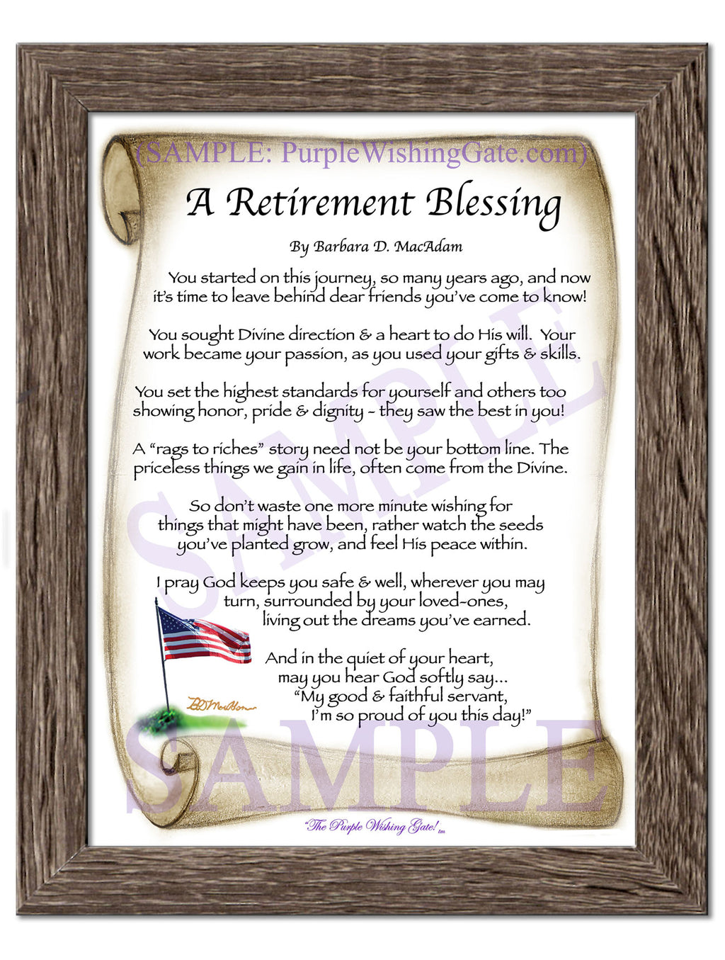 A Retirement Blessing - Retirement Gift - PurpleWishingGate.com