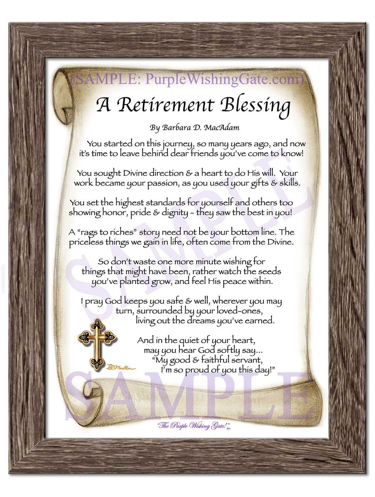 A Retirement Blessing - Retirement Gift - PurpleWishingGate.com