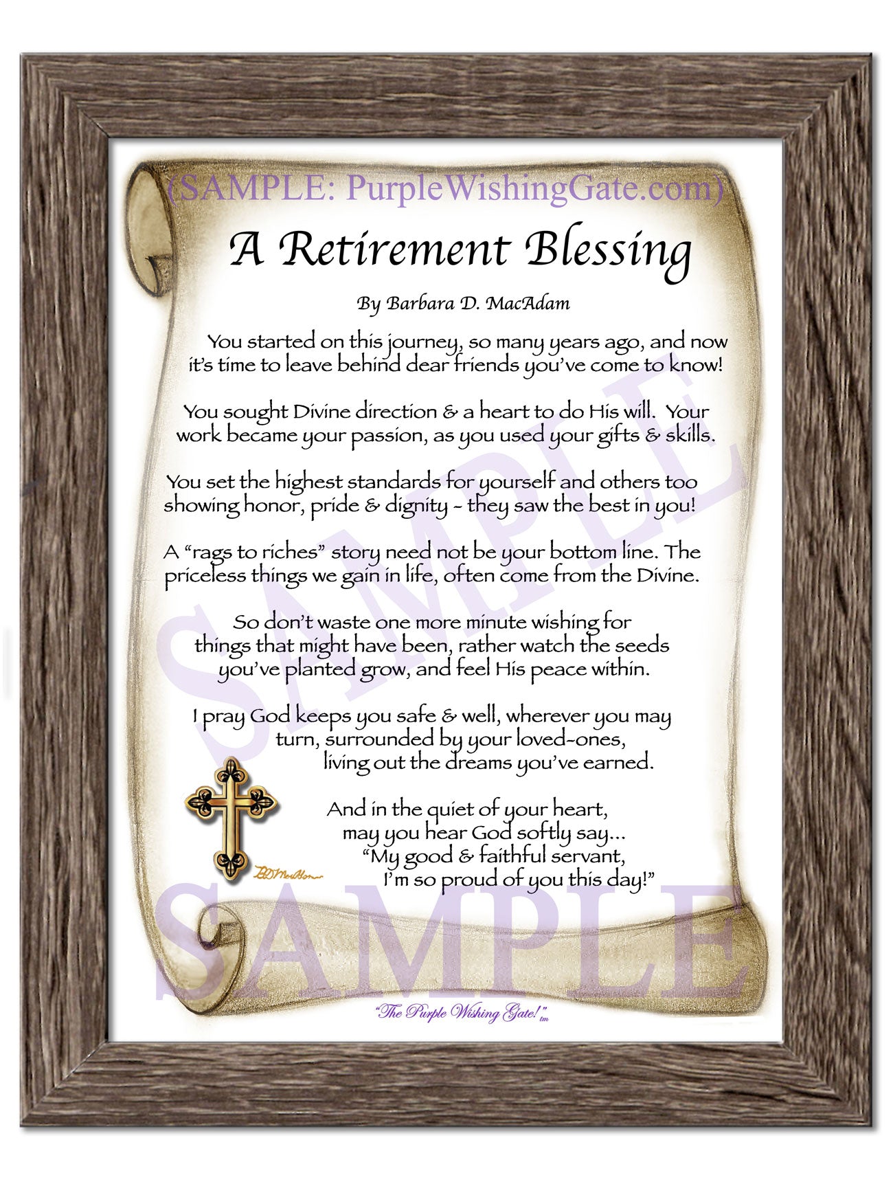 A Retirement Blessing - Retirement Gift - PurpleWishingGate.com