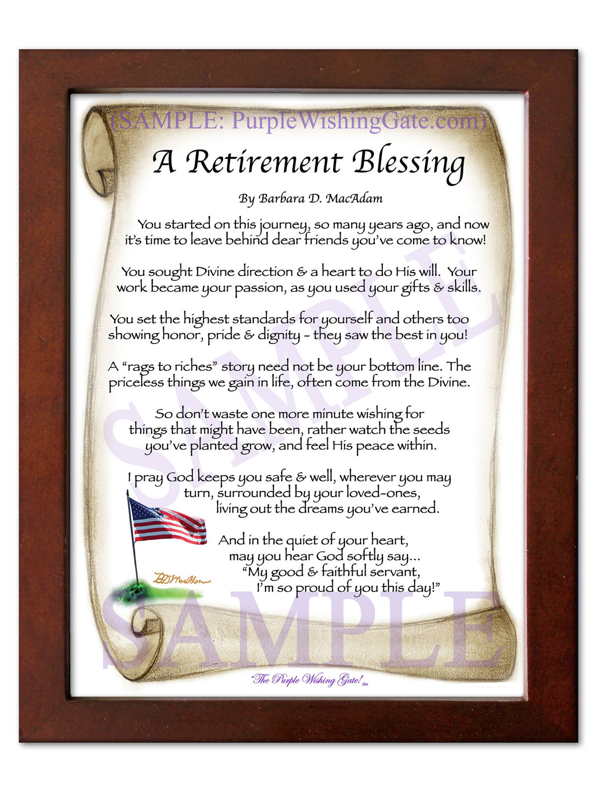 A Retirement Blessing - Retirement Gift - PurpleWishingGate.com