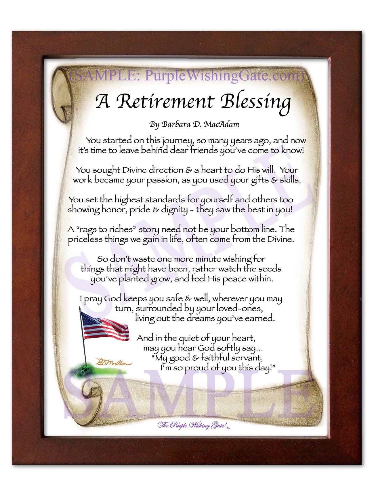 A Retirement Blessing - Retirement Gift - PurpleWishingGate.com