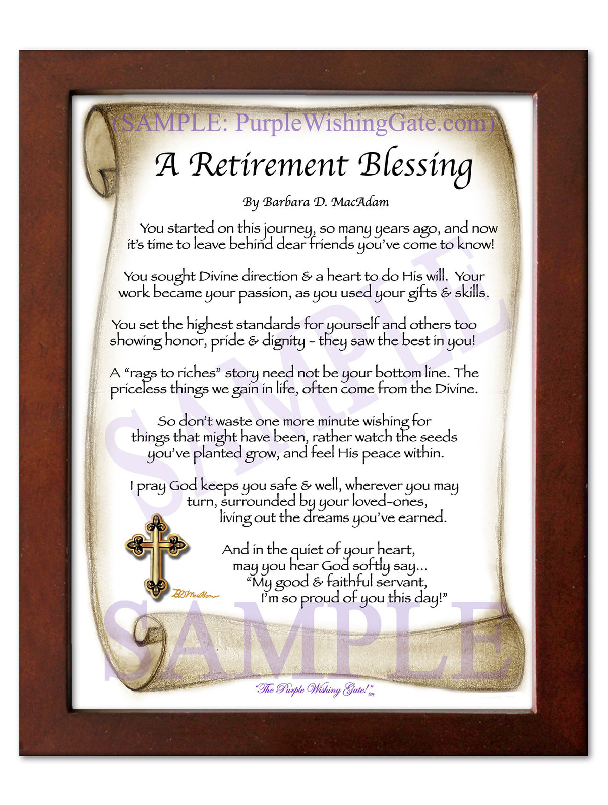 A Retirement Blessing - Retirement Gift - PurpleWishingGate.com