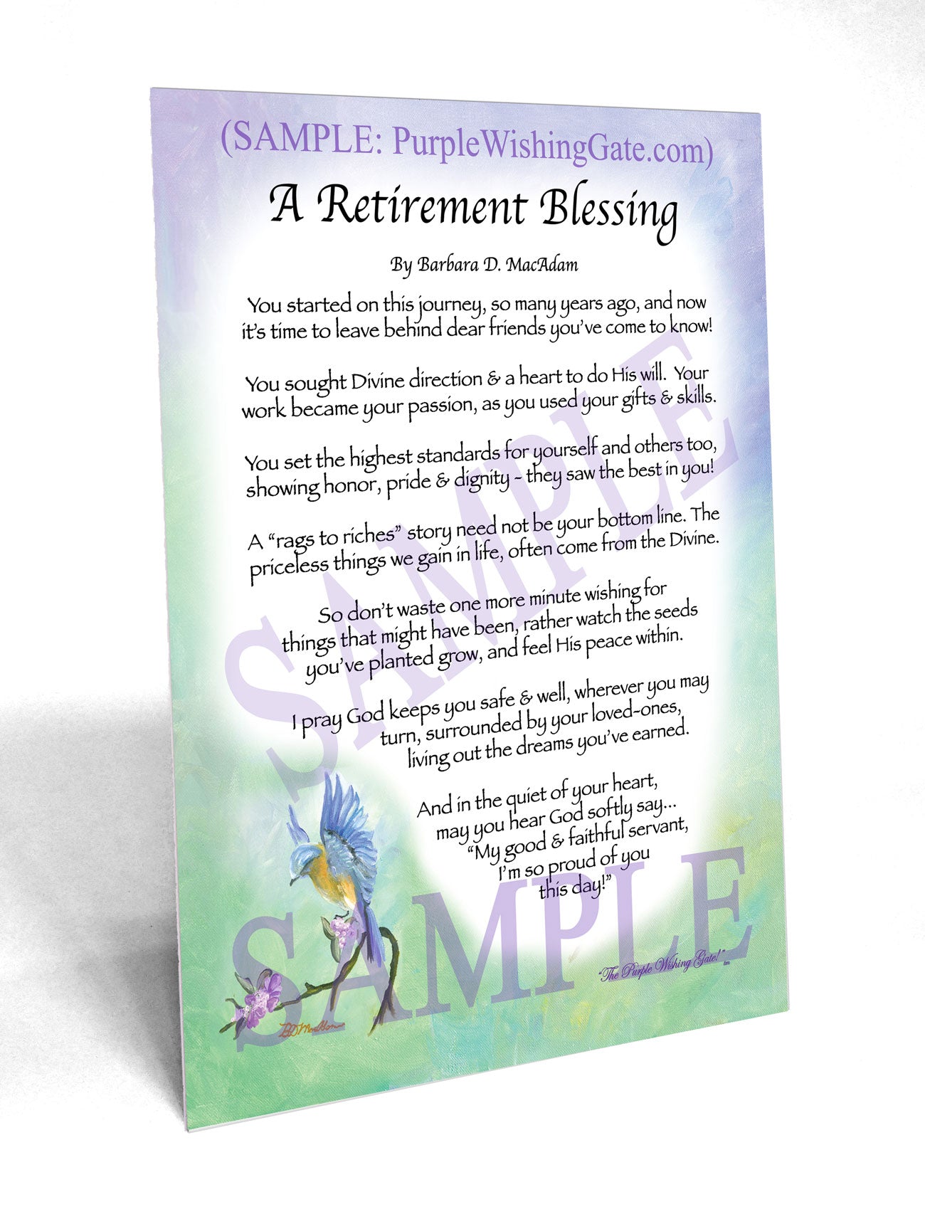 A Retirement Blessing - Retirement Gift - PurpleWishingGate.com