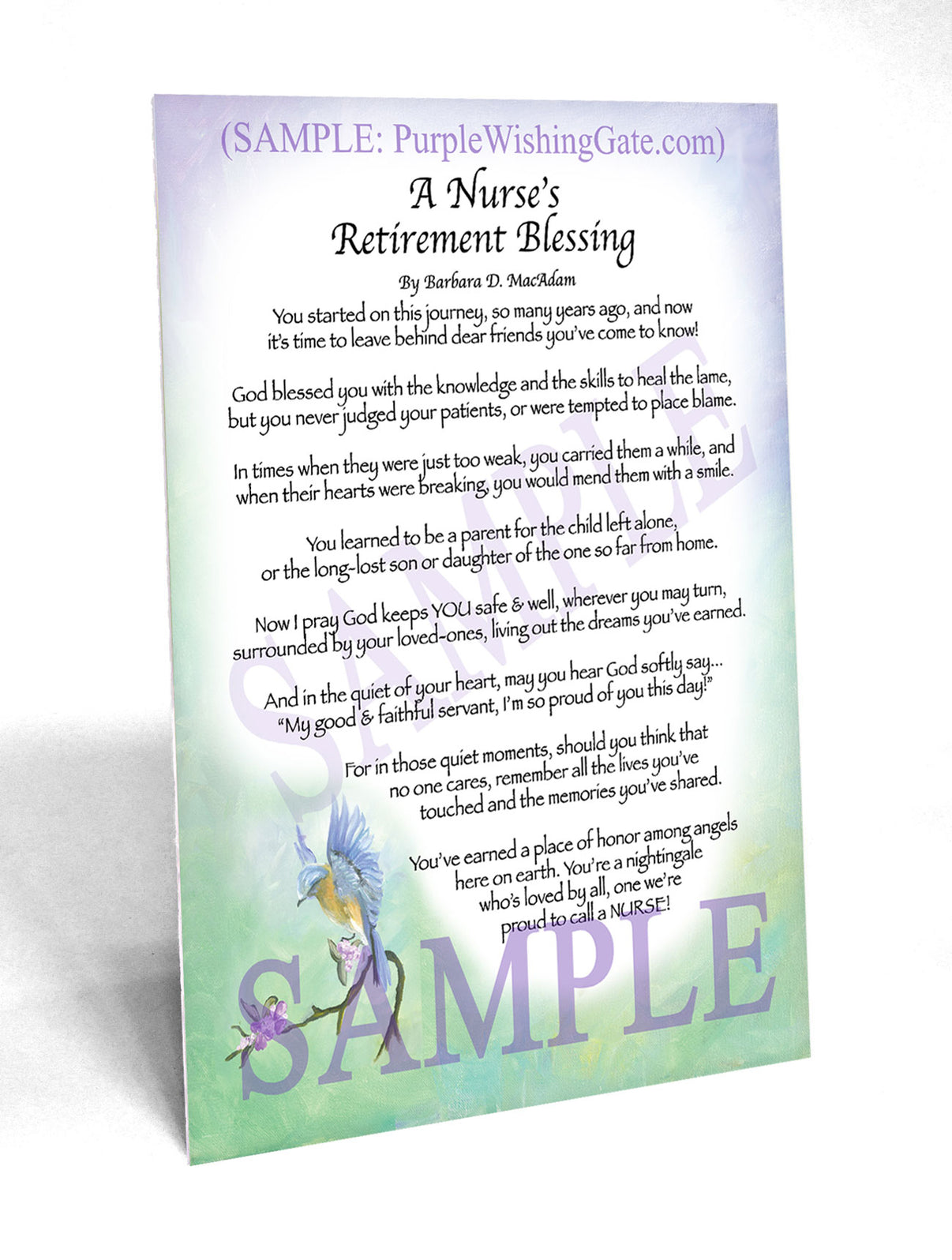 A Nurse's Retirement Blessing - Retirement Gift - PurpleWishingGate.com