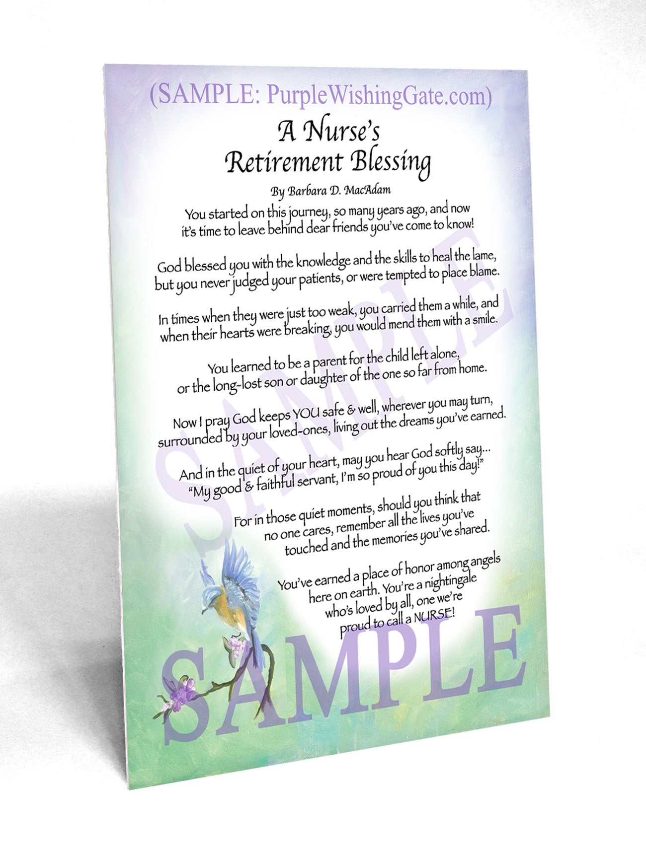 A Nurse's Retirement Blessing - Retirement Gift - PurpleWishingGate.com