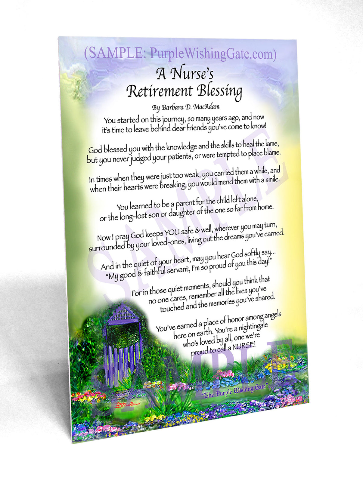 A Nurse's Retirement Blessing - Retirement Gift - PurpleWishingGate.com