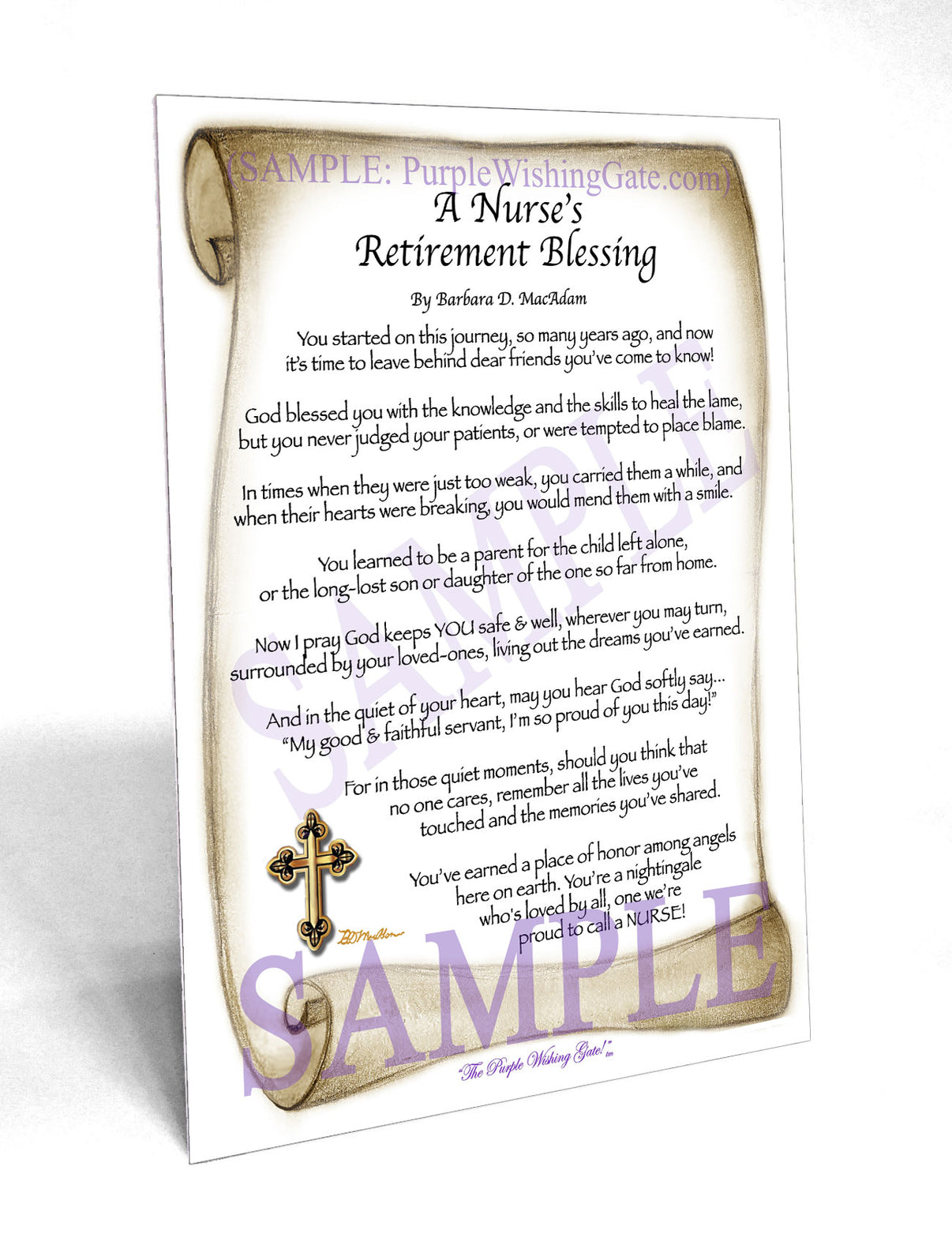 A Nurse's Retirement Blessing - Retirement Gift - PurpleWishingGate.com