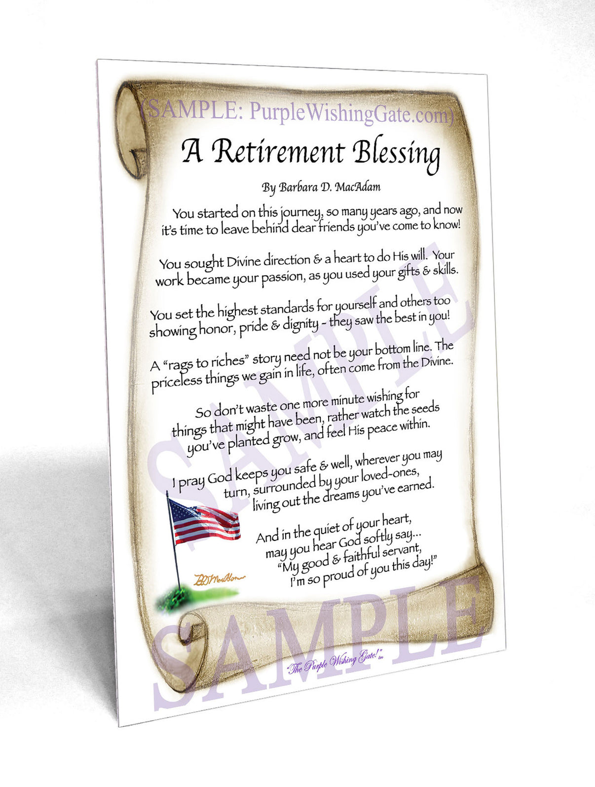 A Retirement Blessing - Retirement Gift - PurpleWishingGate.com