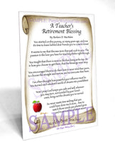 A Teacher's Retirement Blessing - Retirement Gift - PurpleWishingGate.com