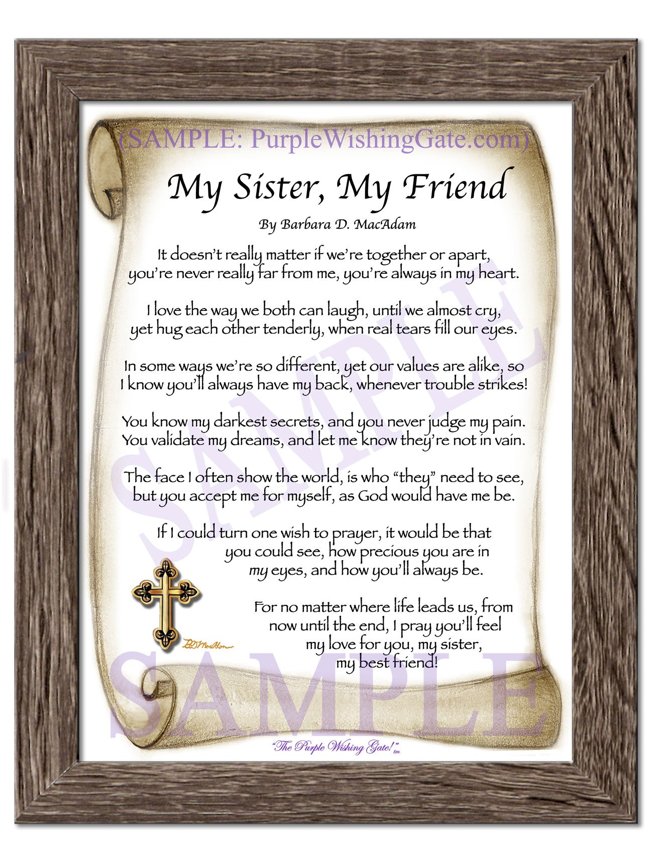 My Sister, My Friend - Sister-Women Gift - PurpleWishingGate.com