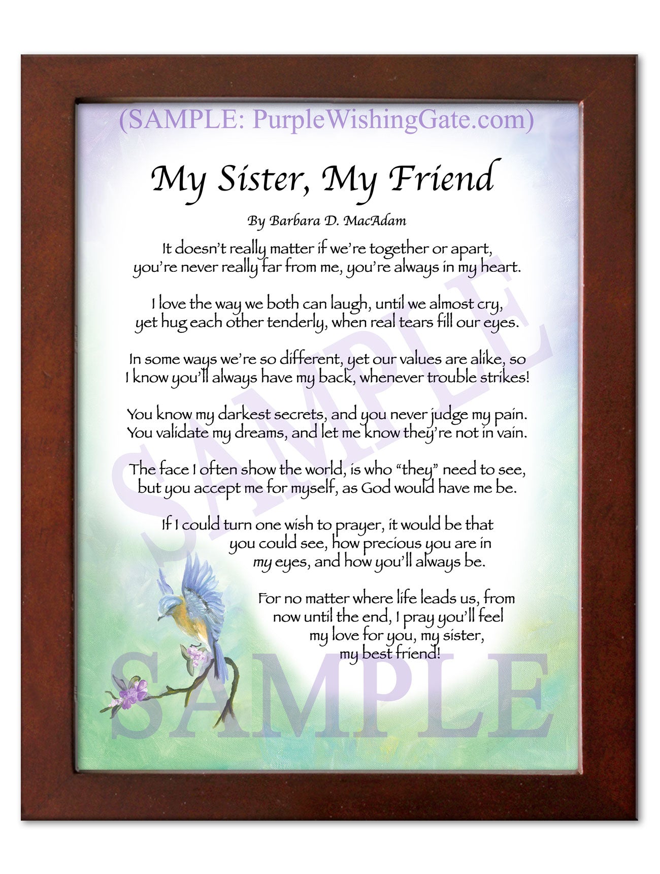 My Sister, My Friend - Sister-Women Gift - PurpleWishingGate.com
