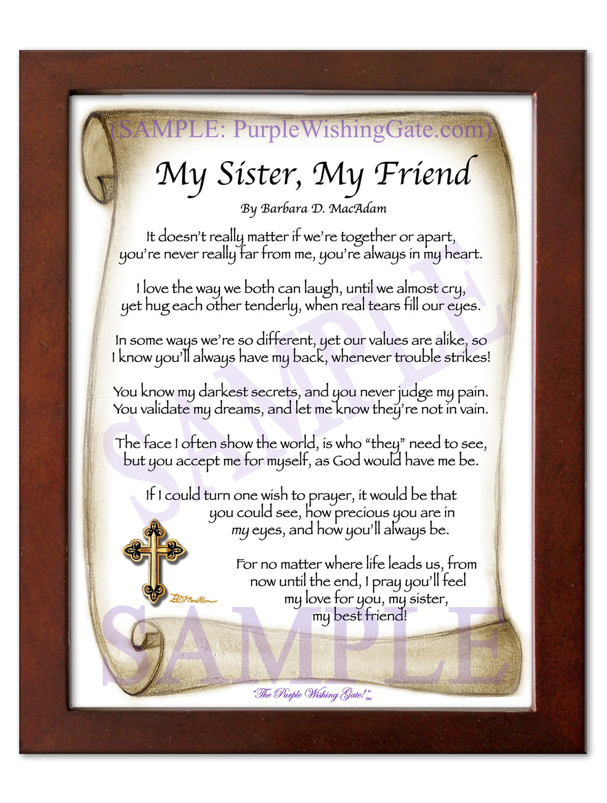 My Sister, My Friend - Sister-Women Gift - PurpleWishingGate.com