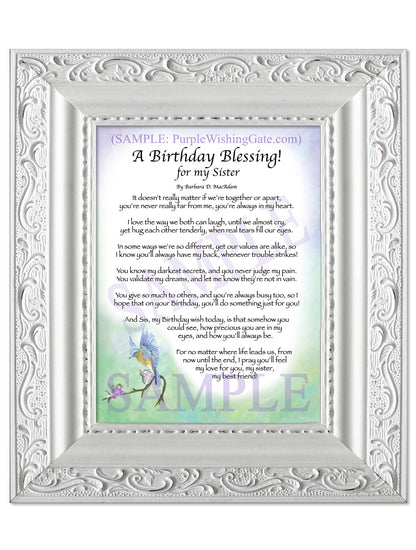 A Birthday Blessing! for my Sister - Birthday Gift - PurpleWishingGate.com