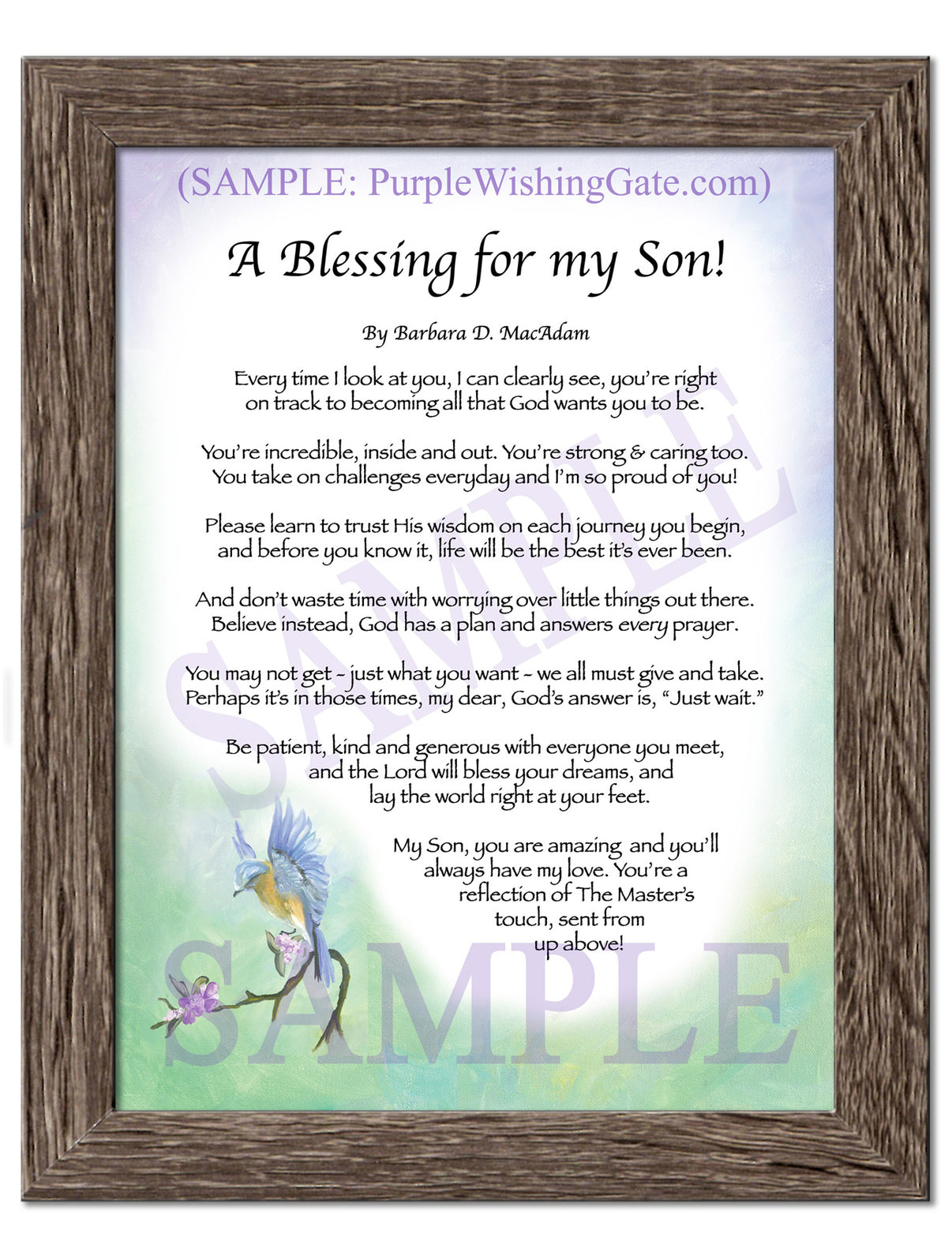 A Blessing for my Son! (child-adult) - Gifts for Son - PurpleWishingGate.com