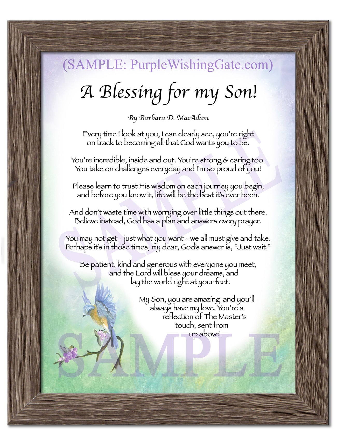 A Blessing for my Son! (child-adult) - Gifts for Son - PurpleWishingGate.com