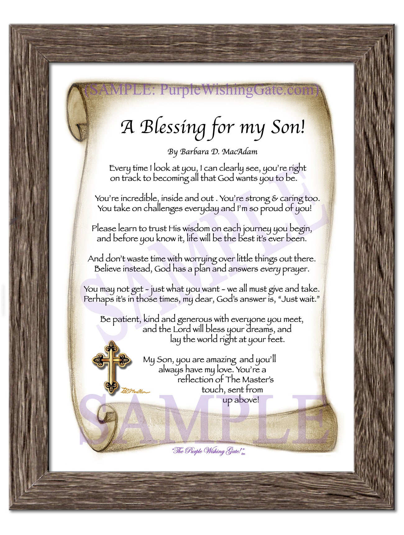 A Blessing for my Son! (child-adult) - Gifts for Son - PurpleWishingGate.com