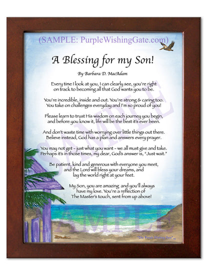 A Blessing for my Son! (child-adult) - Gifts for Son - PurpleWishingGate.com
