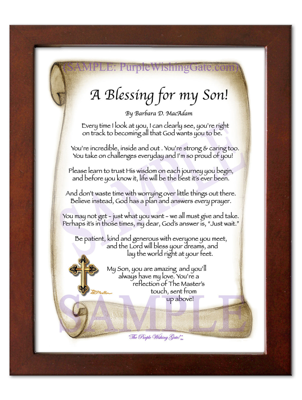 A Blessing for my Son! (child-adult) - Gifts for Son - PurpleWishingGate.com
