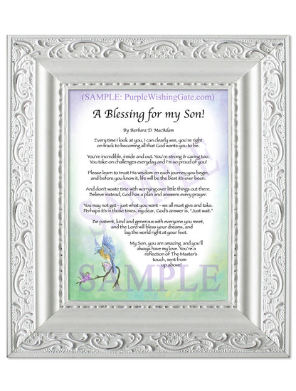 A Blessing for my Son! (child-adult) - Gifts for Son - PurpleWishingGate.com