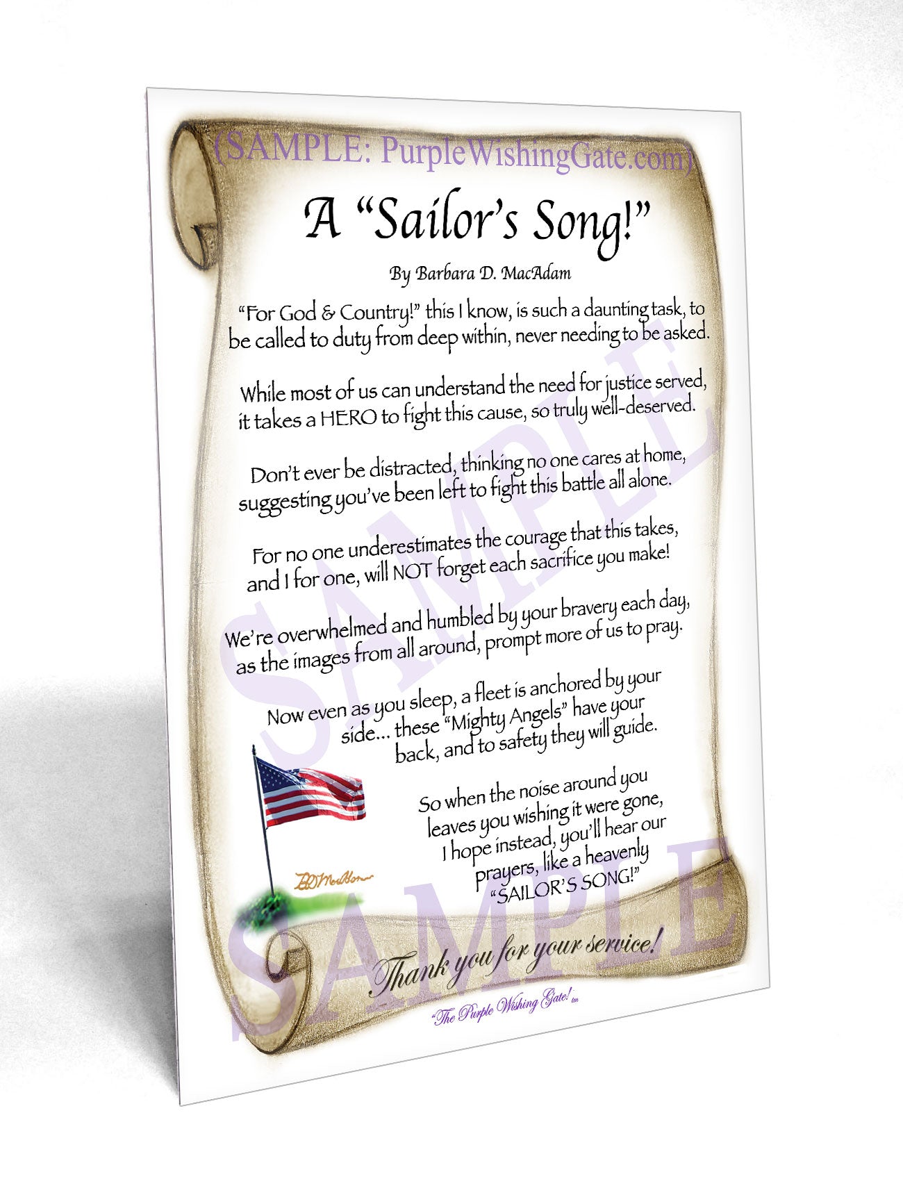 A Sailor's Song! - Military Gift - PurpleWishingGate.com