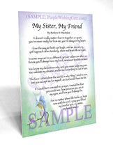My Sister, My Friend - Sister-Women Gift - PurpleWishingGate.com