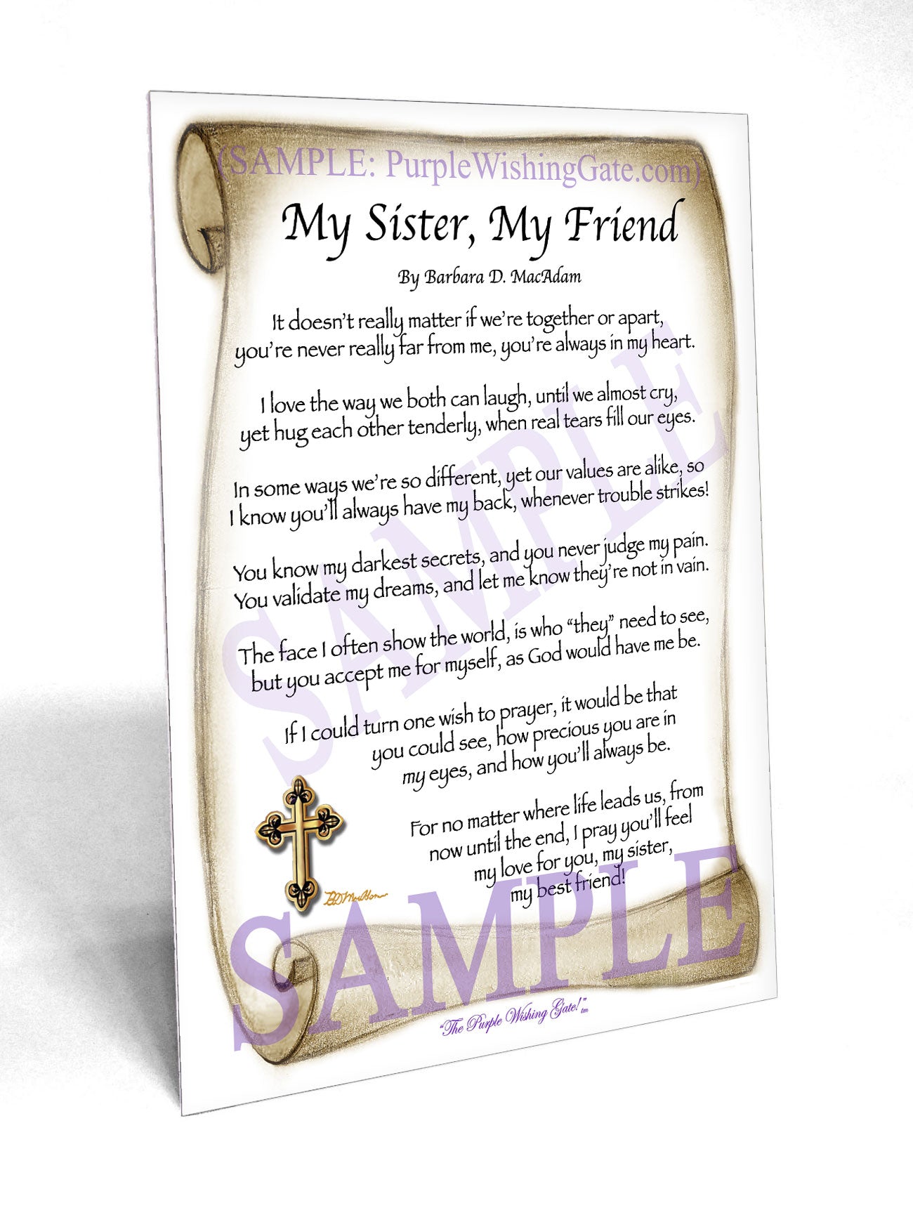 My Sister, My Friend - Sister-Women Gift - PurpleWishingGate.com