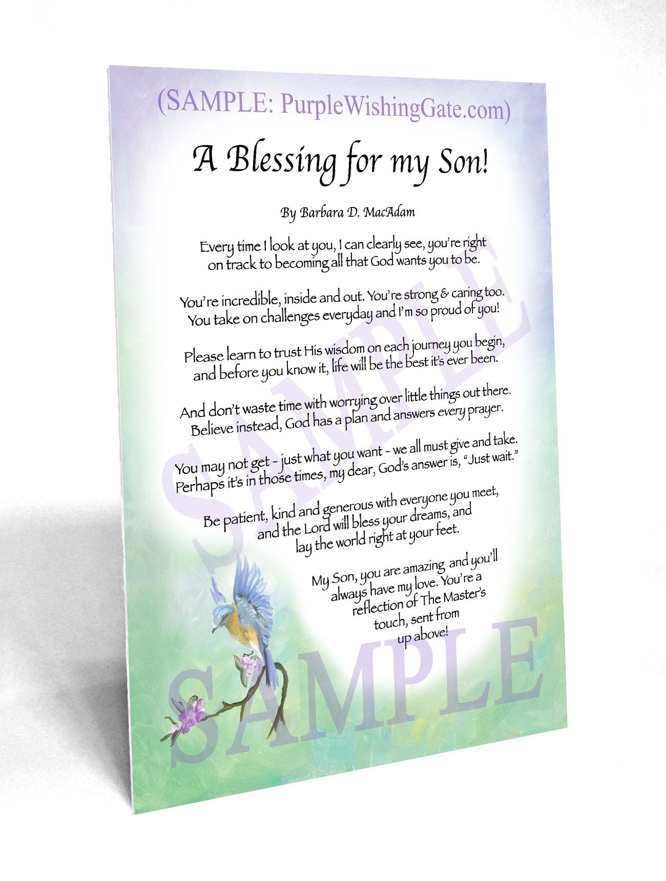 A Blessing for my Son! (child-adult) - Gifts for Son - PurpleWishingGate.com