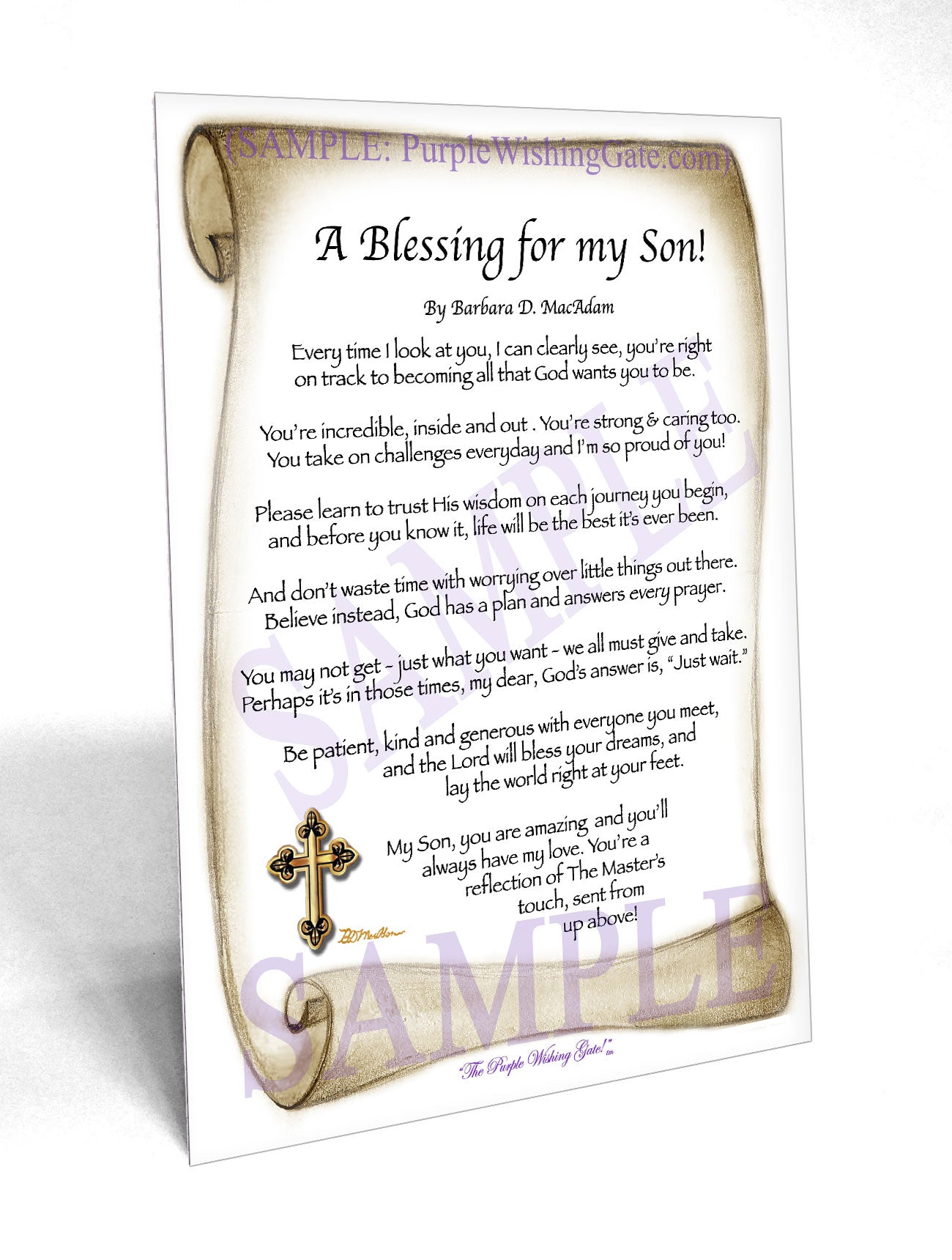 A Blessing for my Son! (child-adult) - Gifts for Son - PurpleWishingGate.com