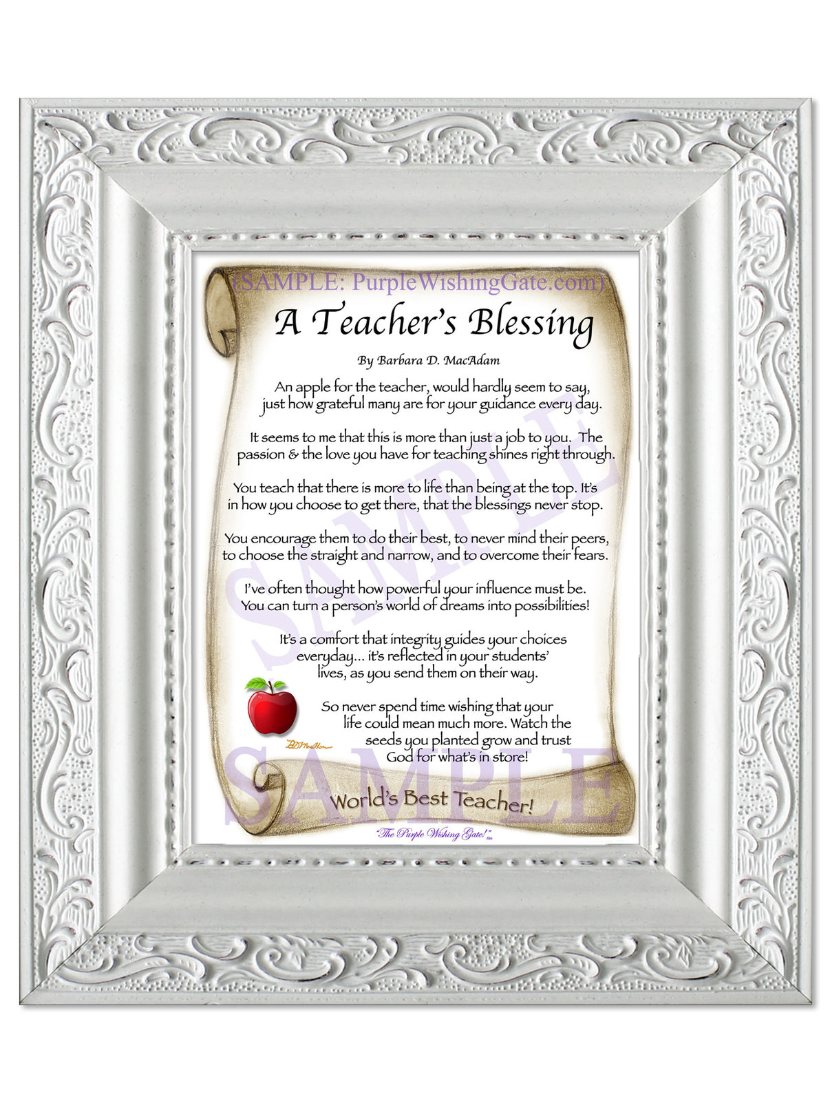 A Teacher's Blessing - Teacher's Gift - PurpleWishingGate.com