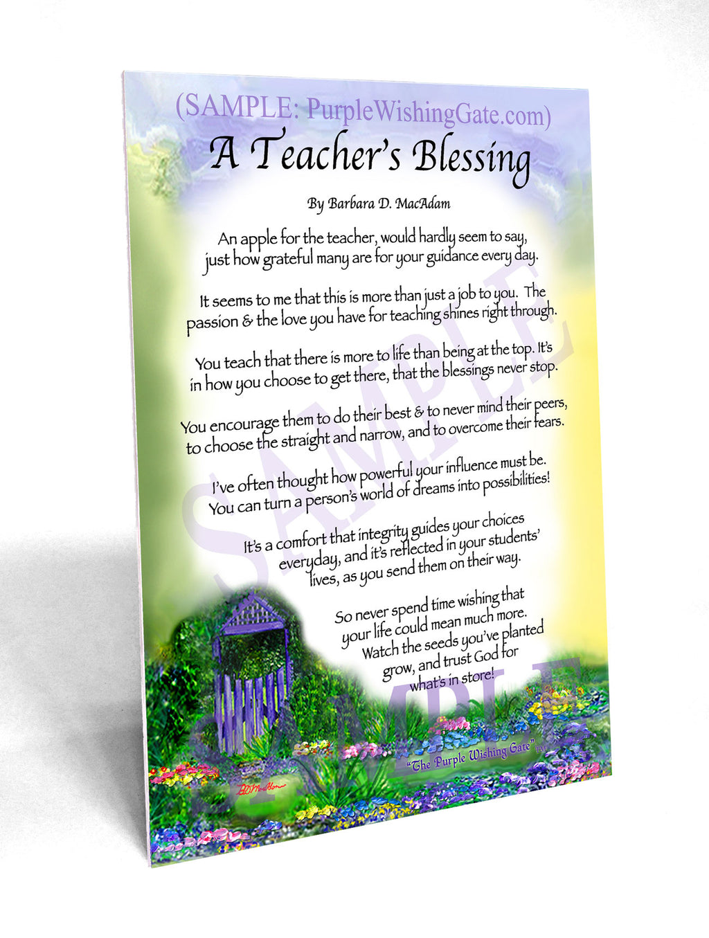 A Teacher's Blessing - Teacher's Gift - PurpleWishingGate.com