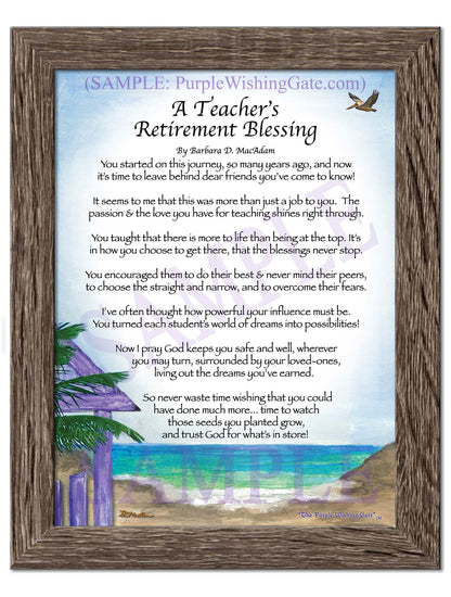 A Teacher's Retirement Blessing