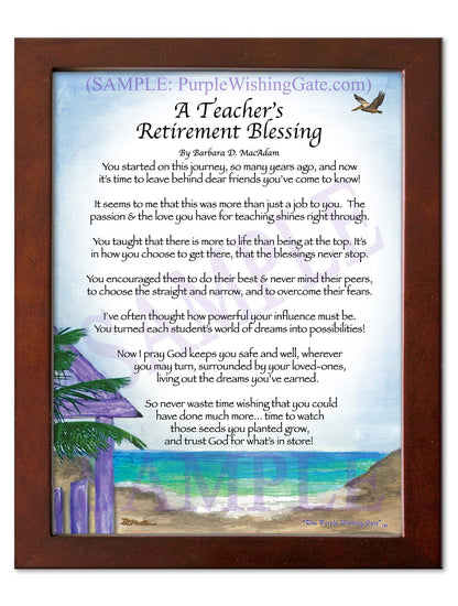 A Teacher's Retirement Blessing