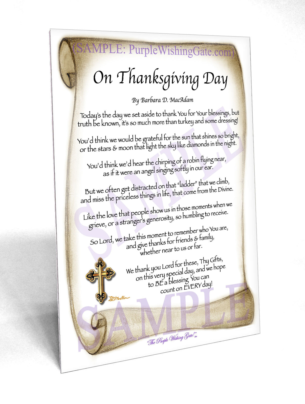 On Thanksgiving Day - Thanksgiving Gift - PurpleWishingGate.com