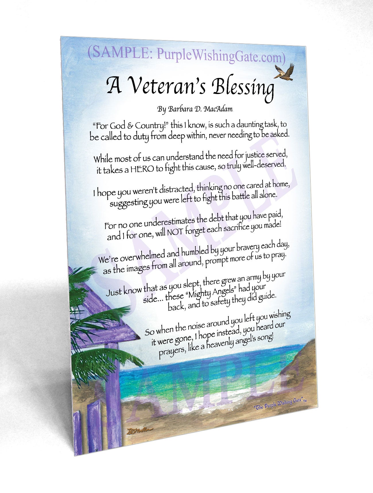 A Veteran's Blessing - Military Gift - PurpleWishingGate.com