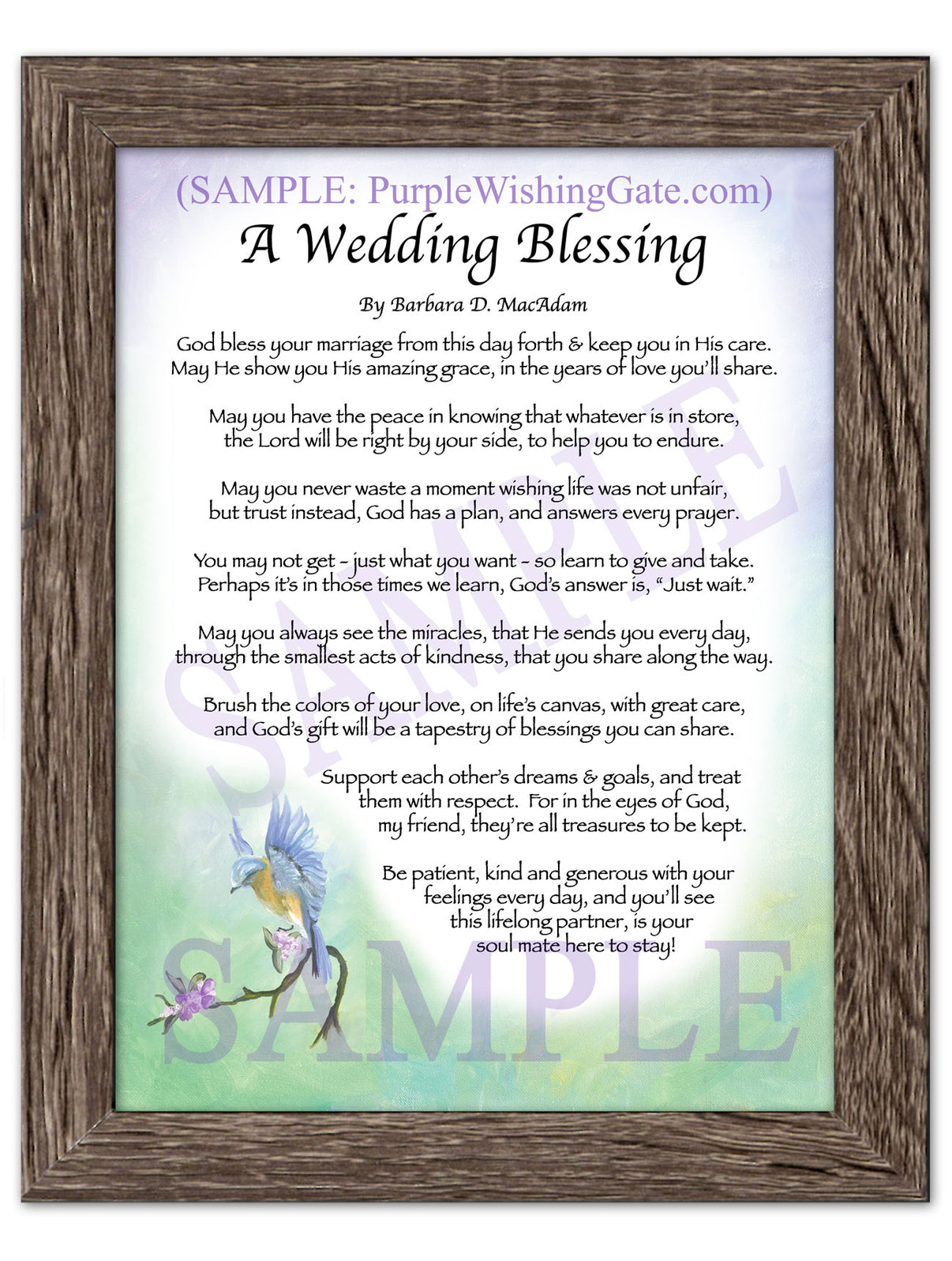 A Wedding Blessing - Wedding Gift - PurpleWishingGate.com