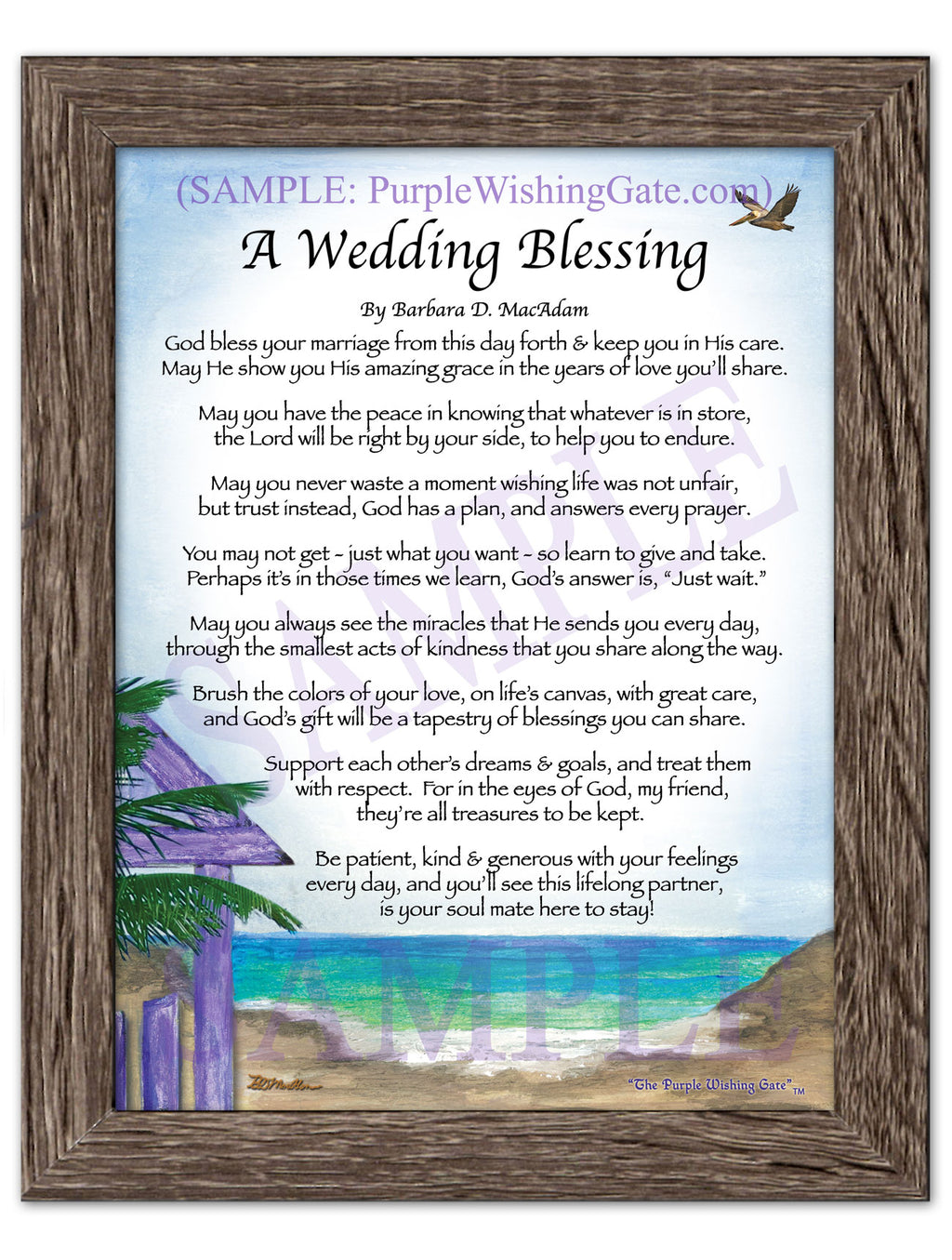 A Wedding Blessing: Paradise Cove / 5x7 / 5x7 Birchwood
