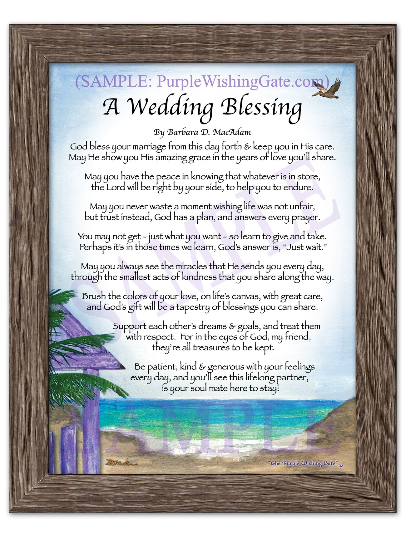 A Wedding Blessing - Wedding Gift - PurpleWishingGate.com