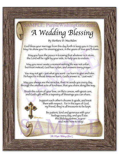 A Wedding Blessing - Wedding Gift - PurpleWishingGate.com