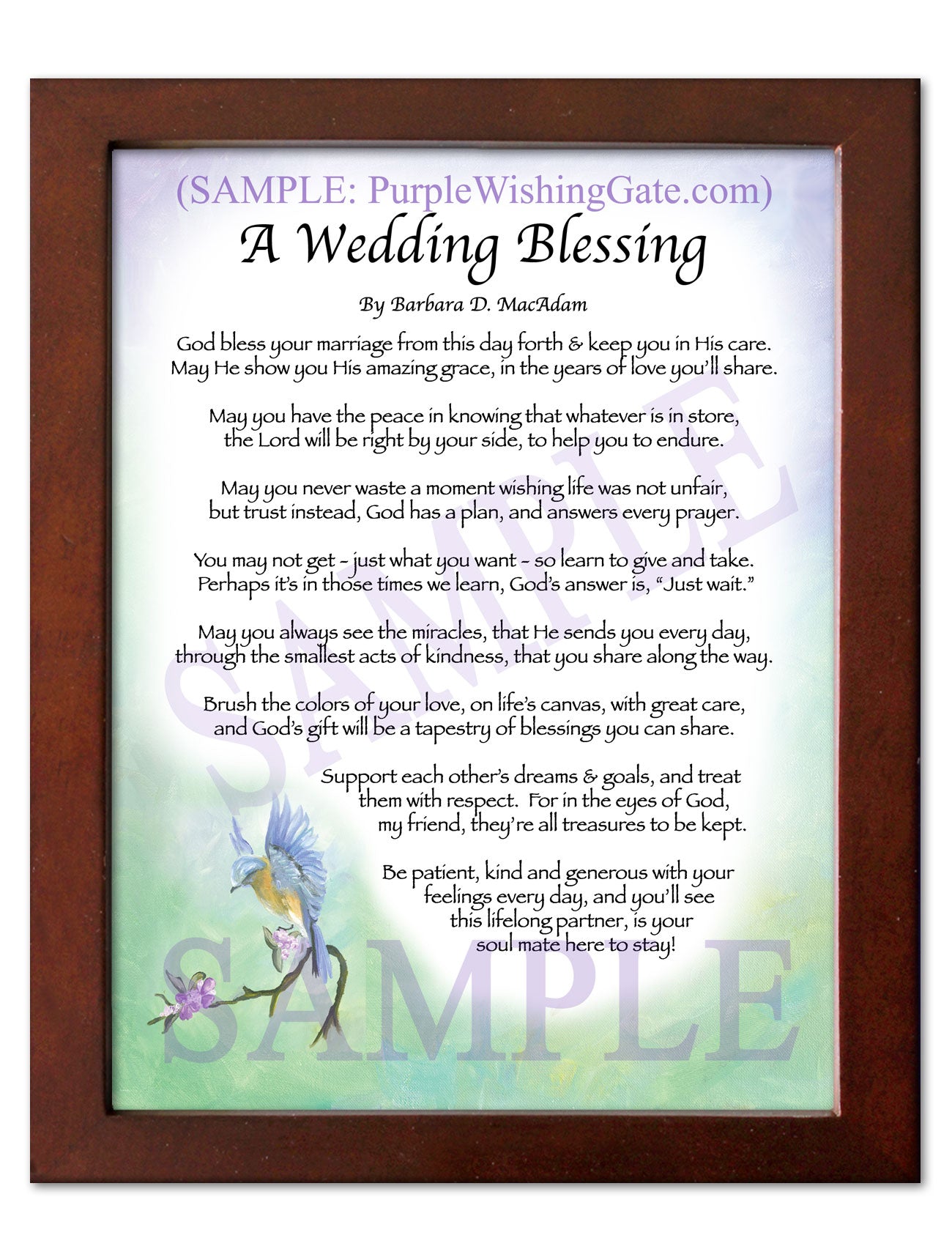 A Wedding Blessing - Wedding Gift - PurpleWishingGate.com