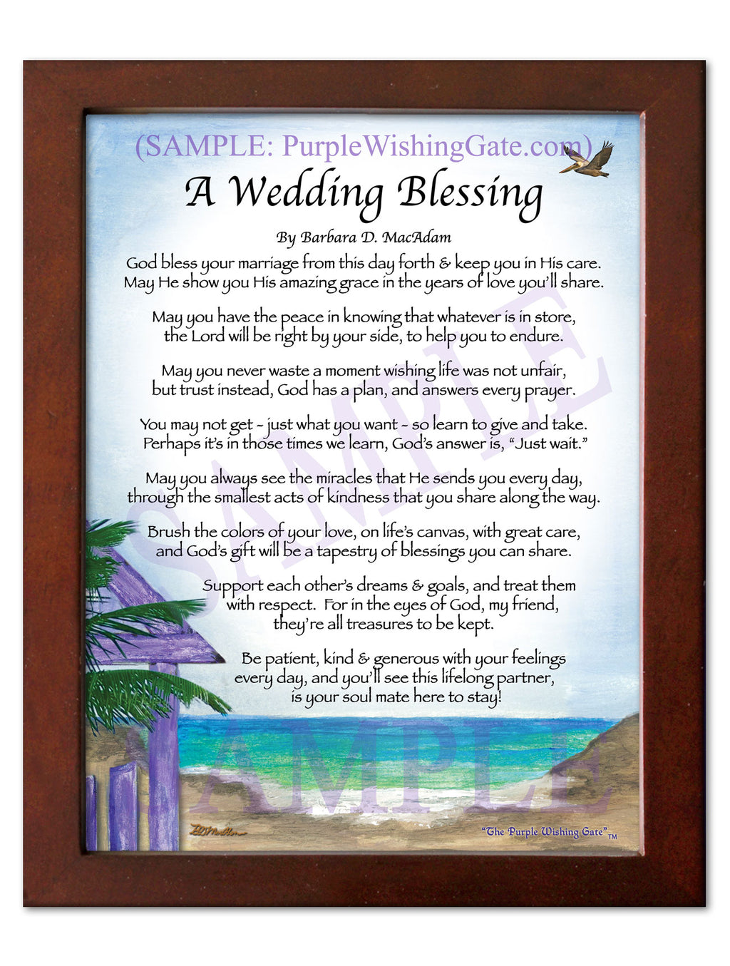 A Wedding Blessing: Paradise Cove / 5x7 / 5x7 Walnut
