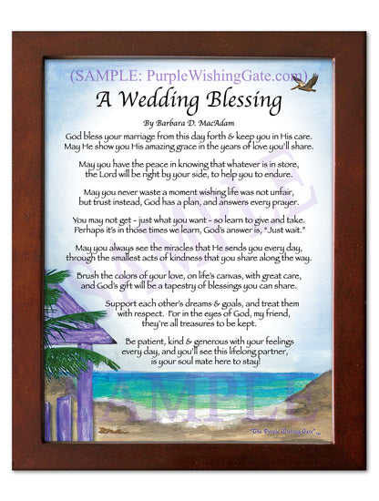 A Wedding Blessing - Wedding Gift - PurpleWishingGate.com